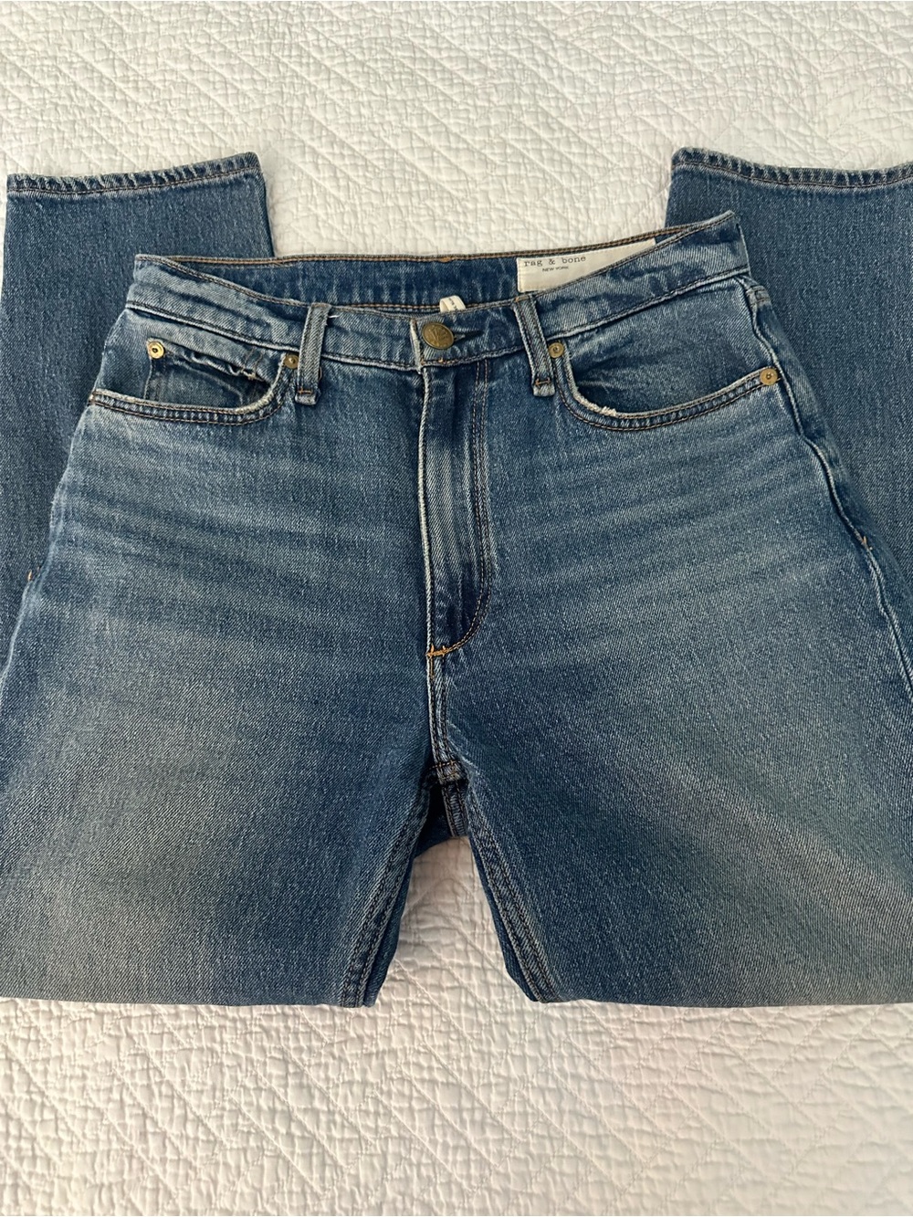 Rag & Bone Women’s Wren High-Rise Slim Straight  Denim Jeans Size 27